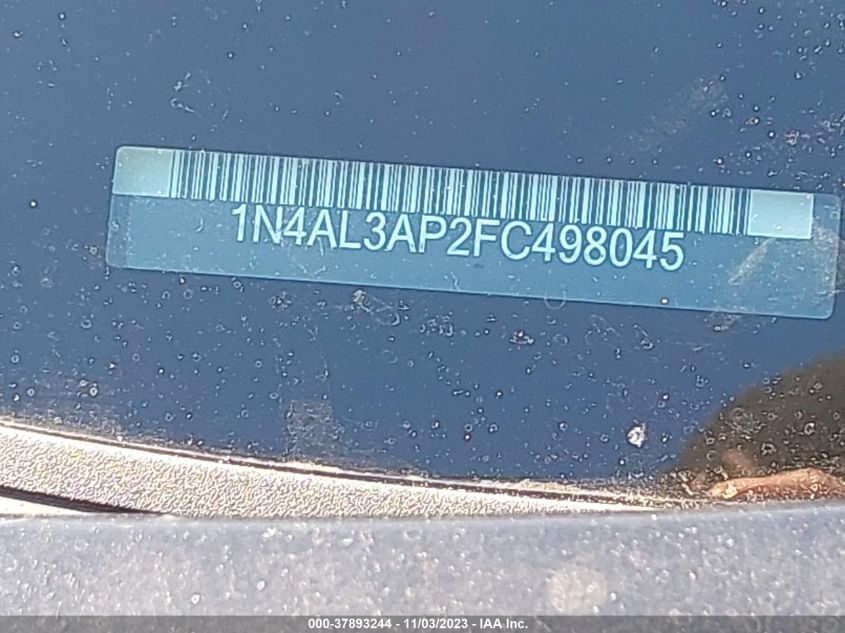 2015 NISSAN ALTIMA 2.5 S - 1N4AL3AP2FC498045