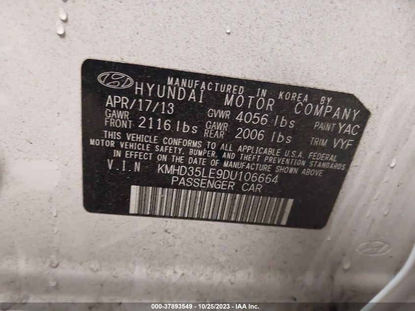 2013 HYUNDAI ELANTRA GT - KMHD35LE9DU106664