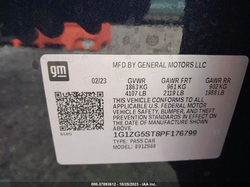 2023 CHEVROLET MALIBU RS - 1G1ZG5ST8PF176799