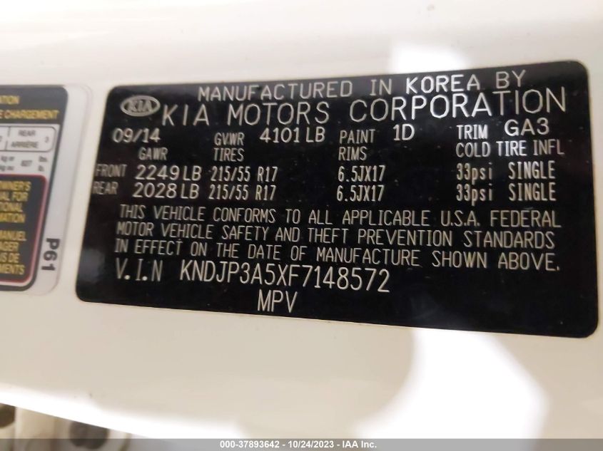 2015 KIA SOUL + - KNDJP3A5XF7148572