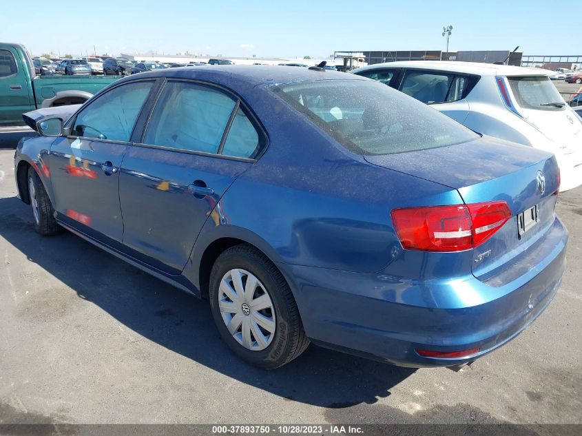 2015 VOLKSWAGEN JETTA SEDAN 2.0L S W/TECHNOLOGY 3VW2K7AJ3FM304588