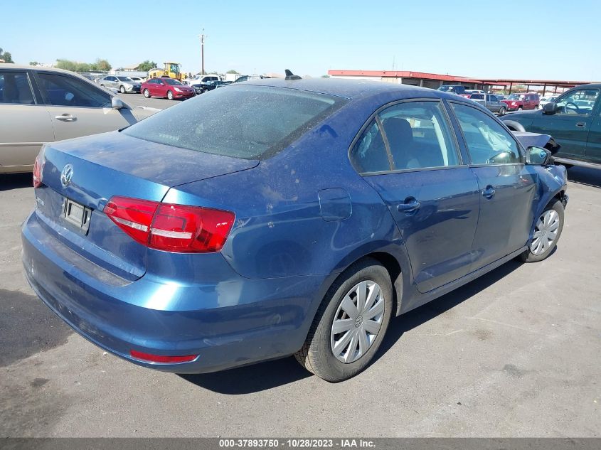 2015 VOLKSWAGEN JETTA SEDAN 2.0L S W/TECHNOLOGY 3VW2K7AJ3FM304588