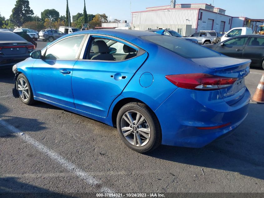 2018 HYUNDAI ELANTRA SEL - KMHD84LF2JU698344