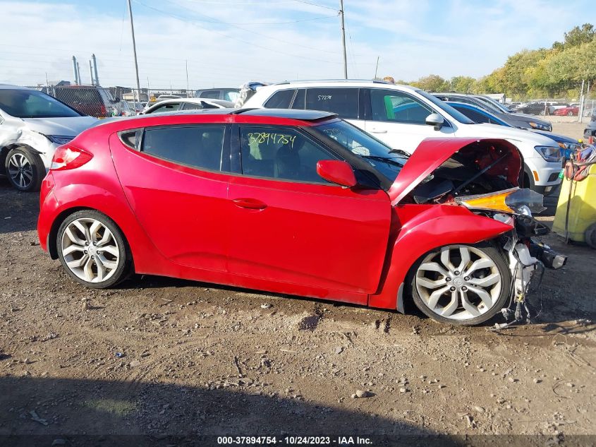 2013 HYUNDAI VELOSTER W/BLACK INT - KMHTC6AD4DU168713