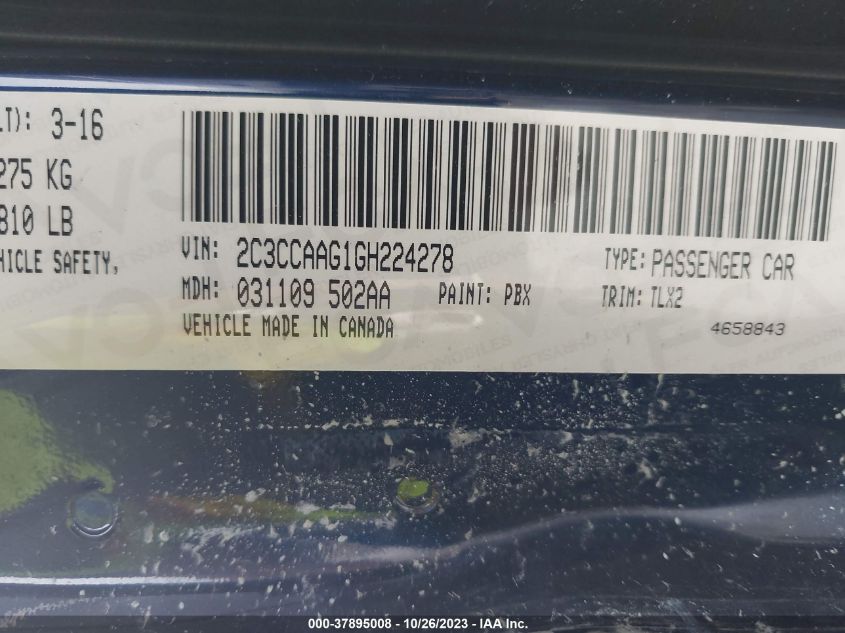 2016 CHRYSLER 300 ANNIVERSARY EDITION - 2C3CCAAG1GH224278