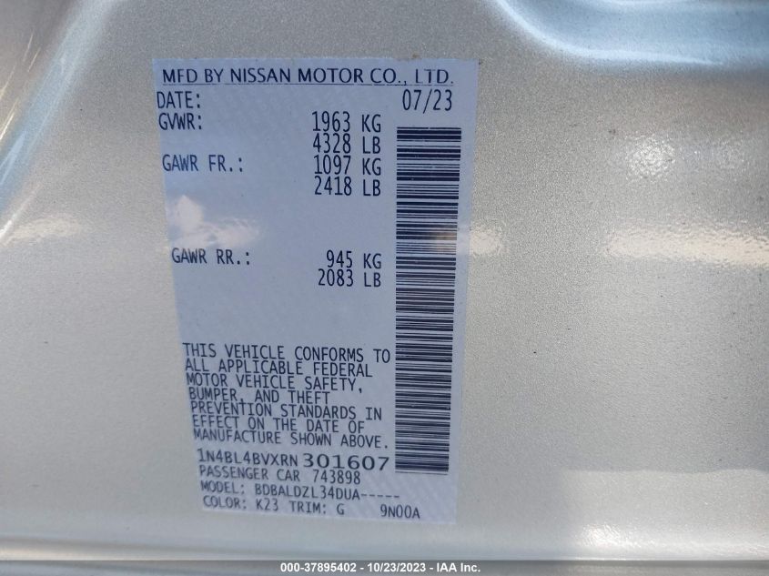 2024 NISSAN ALTIMA 2.5 S - 1N4BL4BVXRN301607