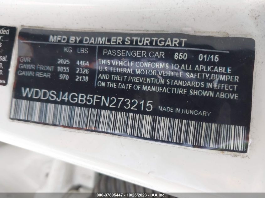 2015 MERCEDES-BENZ CLA-CLASS CLA 250 - WDDSJ4GB5FN273215