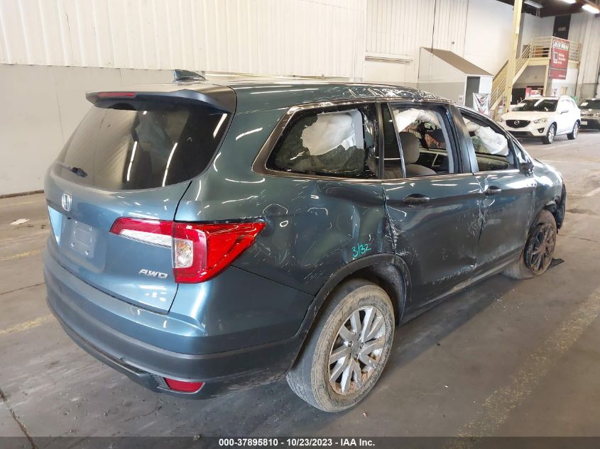 2019 HONDA PILOT LX - 5FNYF6H11KB095657