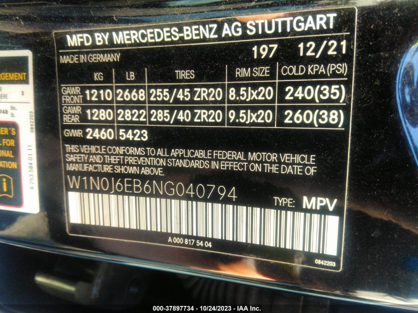 2022 MERCEDES-BENZ AMG GLC 43 COUPE - W1N0J6EB6NG040794