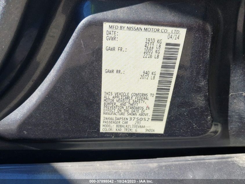 2014 NISSAN ALTIMA 2.5 - 1N4AL3AP5EN375052