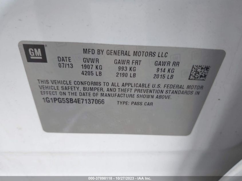 2014 CHEVROLET CRUZE LTZ - 1G1PG5SB4E7137066