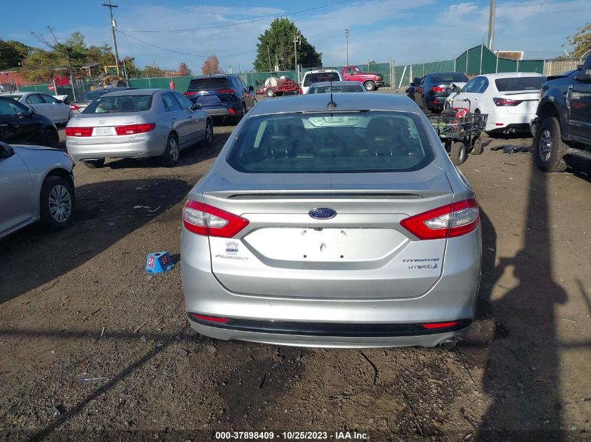 2014 FORD FUSION HYBRID TITANIUM - 3FA6P0RU3ER373705