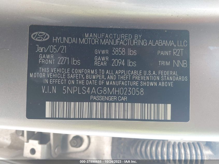 2021 HYUNDAI ELANTRA SEL - 5NPLS4AG8MH023058