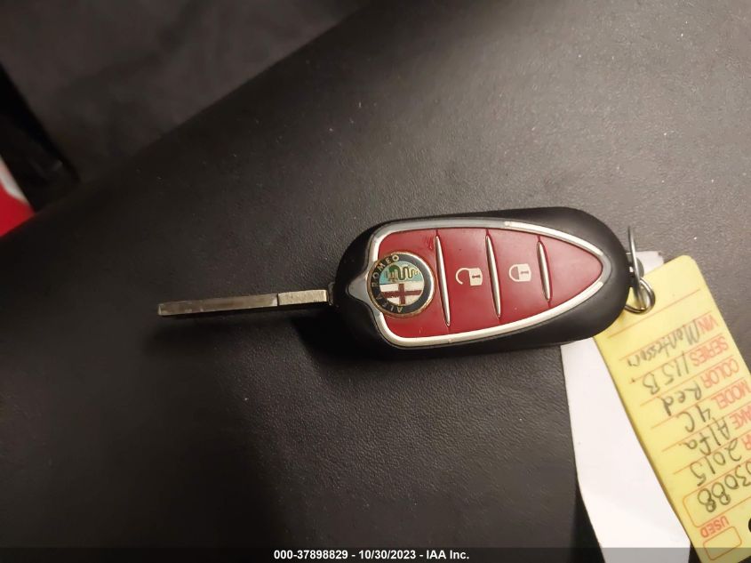 2015 ALFA ROMEO 4C ZARBAAA44FM163240