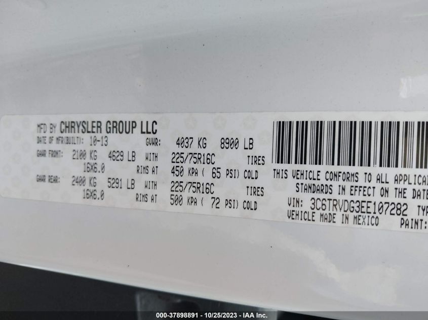 2014 RAM PROMASTER - 3C6TRVDG3EE107282