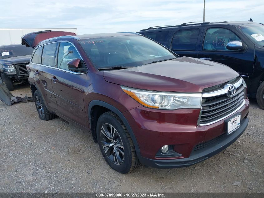 VIN 5TDJKRFH9GS333160 2016 TOYOTA HIGHLANDER no.1