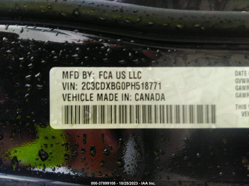 2023 DODGE CHARGER SXT - 2C3CDXBG0PH518771