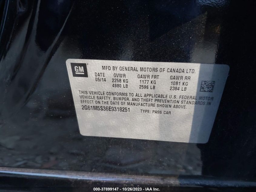 2014 CADILLAC XTS LUXURY COLLECTION - 2G61M5S36E9318251