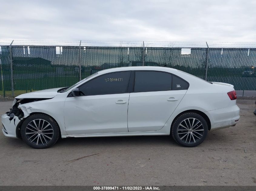 2016 VOLKSWAGEN JETTA SEDAN 1.8T SPORT - 3VWD17AJ0GM278321