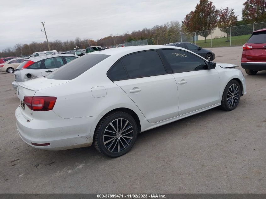 2016 VOLKSWAGEN JETTA SEDAN 1.8T SPORT - 3VWD17AJ0GM278321