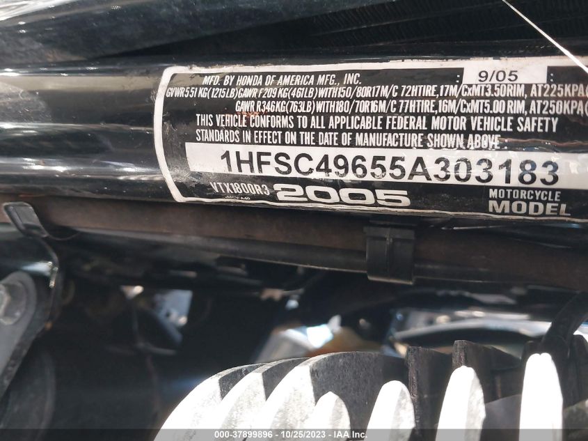 2005 HONDA VTX1800 R3 1HFSC49655A303183