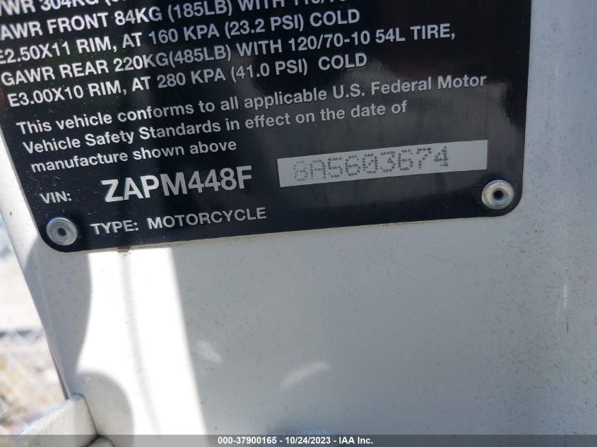 2010 VESPA LX 150 ZAPM448F8A5603674