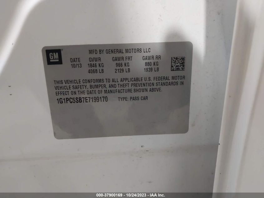 2014 CHEVROLET CRUZE LT - 1G1PC5SB7E7199170