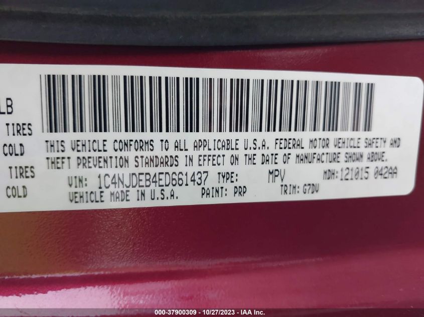 2014 JEEP COMPASS LATITUDE - 1C4NJDEB4ED661437