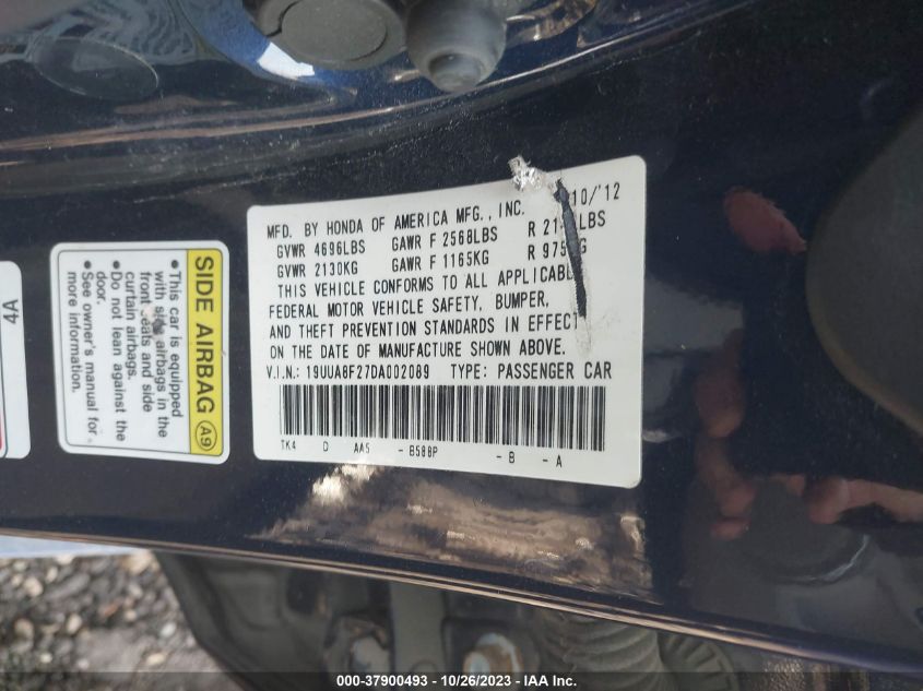 2013 ACURA TL - 19UUA8F27DA002089