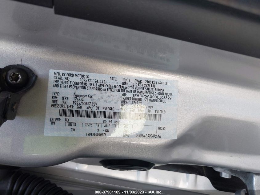 2013 FORD C-MAX HYBRID SE - 1FADP5AU0DL508829