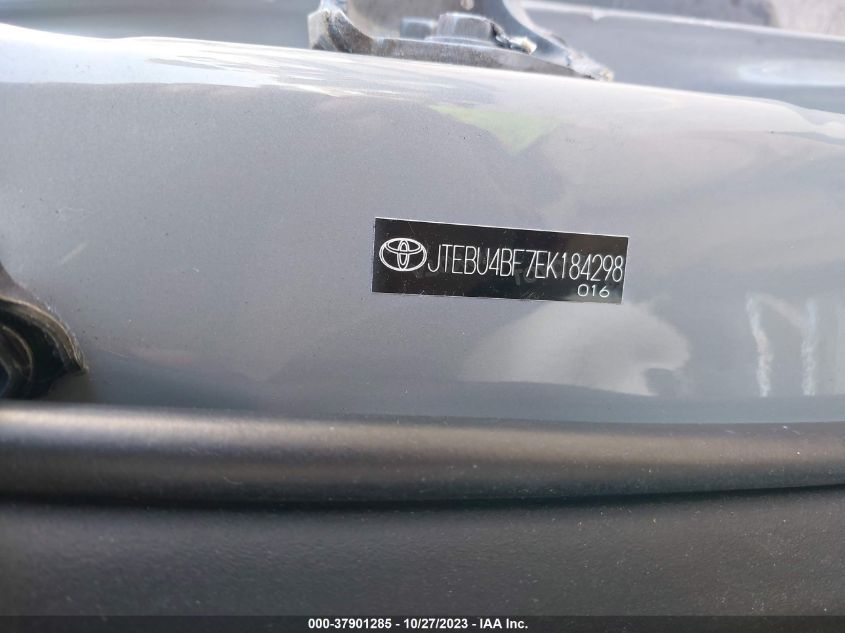 2014 TOYOTA FJ CRUISER JTEBU4BF7EK184298