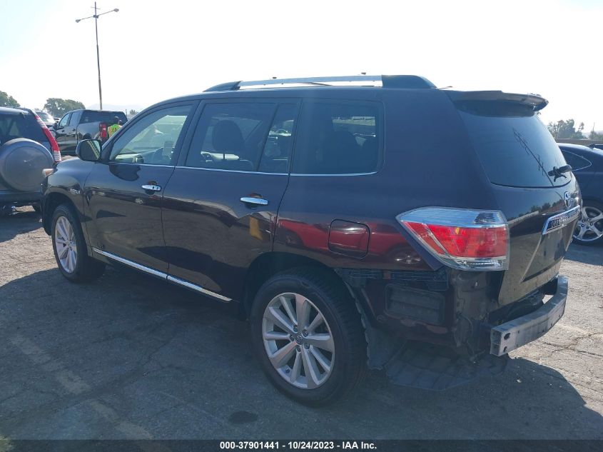 2013 TOYOTA HIGHLANDER HYBRID LIMITED JTEDC3EH8D2018101