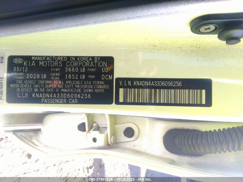2013 KIA RIO EX/SX - KNADN4A33D6096256