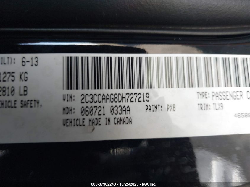 2013 CHRYSLER 300 - 2C3CCAAG8DH727219