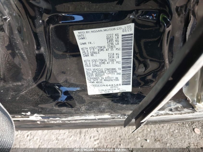 2023 NISSAN FRONTIER S/SV/PRO-X - 1N6ED1EJ5PN648588