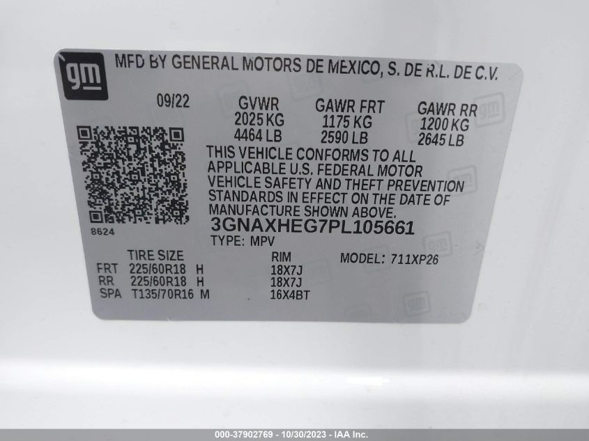 2023 CHEVROLET EQUINOX LS - 3GNAXHEG7PL105661