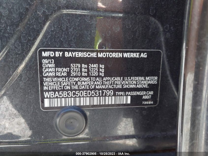 2014 BMW 535I XDRIVE WBA5B3C50ED531799