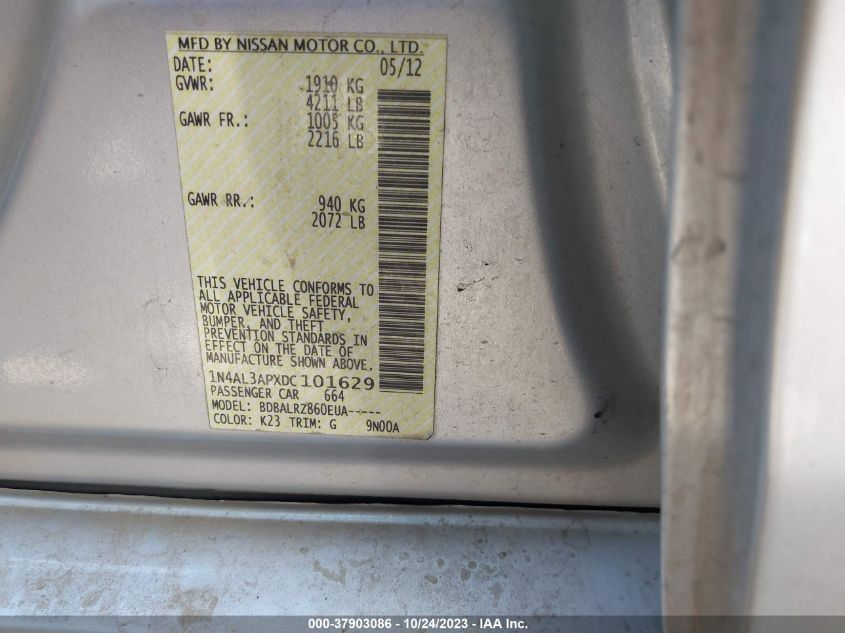 2013 NISSAN ALTIMA 2.5 S - 1N4AL3APXDC101629