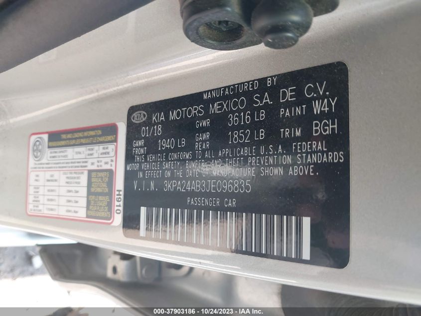 2018 KIA RIO S - 3KPA24AB3JE096835