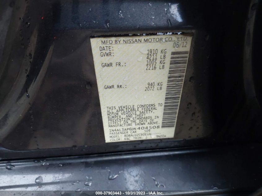 2013 NISSAN ALTIMA 2.5 SV - 1N4AL3AP6DN404508