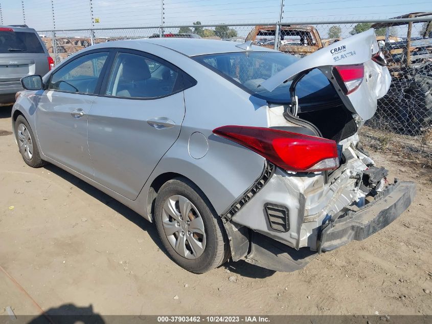 2016 HYUNDAI ELANTRA SE - KMHDH4AE1GU516958