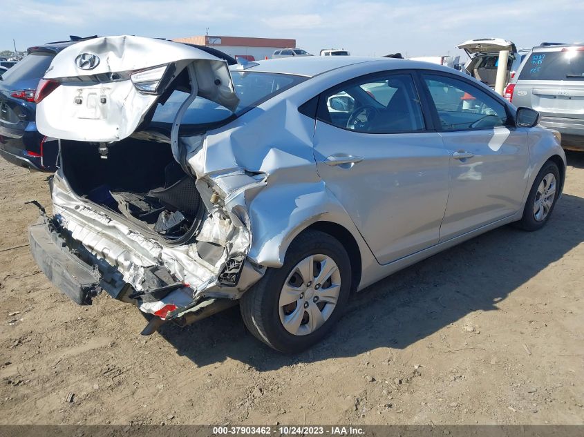 2016 HYUNDAI ELANTRA SE - KMHDH4AE1GU516958
