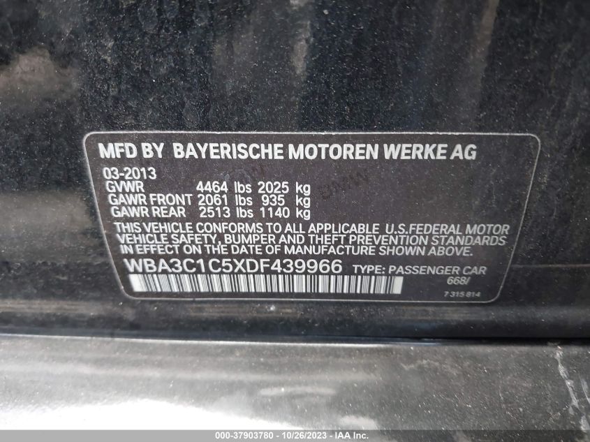 2013 BMW 328I - WBA3C1C5XDF439966