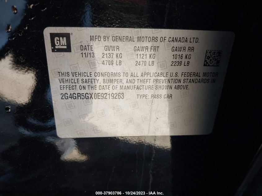 2014 BUICK REGAL PREMIUM II - 2G4GR5GX0E9219263