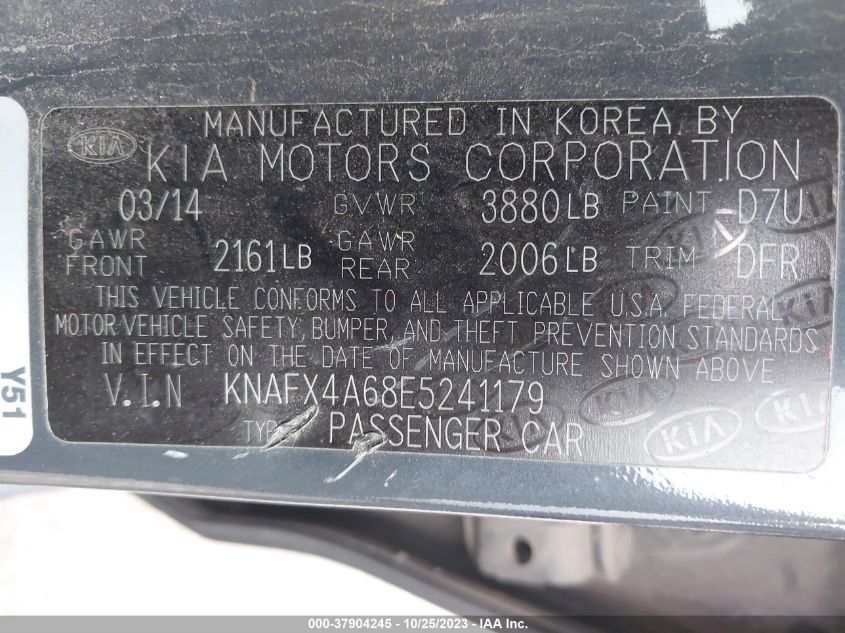 2014 KIA FORTE LX - KNAFX4A68E5241179