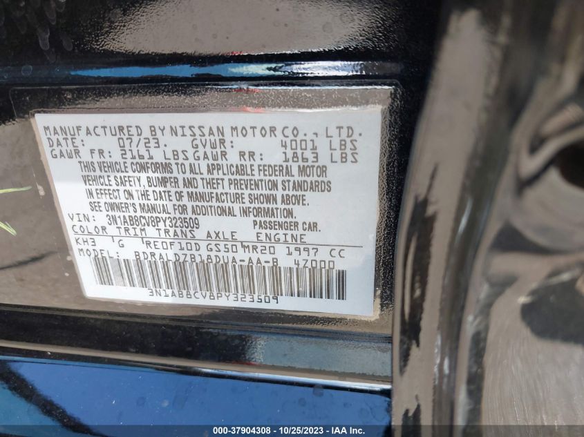 2023 NISSAN SENTRA SV - 3N1AB8CV8PY323509