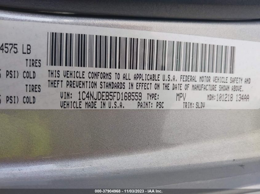 2015 JEEP COMPASS HIGH ALTITUDE EDITION - 1C4NJDEB5FD168559