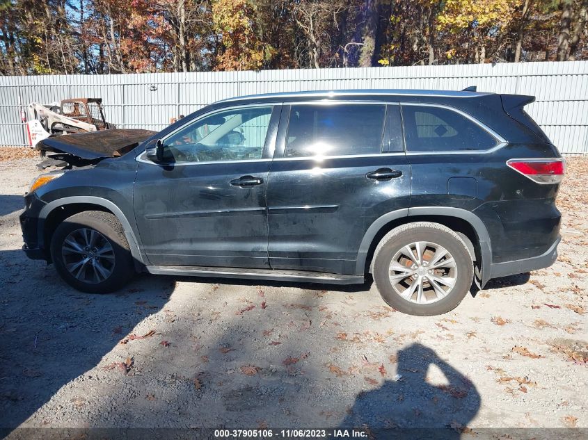 2015 TOYOTA HIGHLANDER XLE - 5TDJKRFH6FS126062