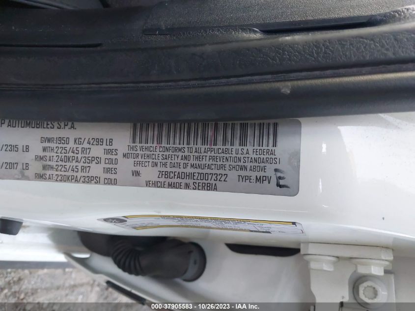 2014 FIAT 500L TREKKING - ZFBCFADH1EZ007322
