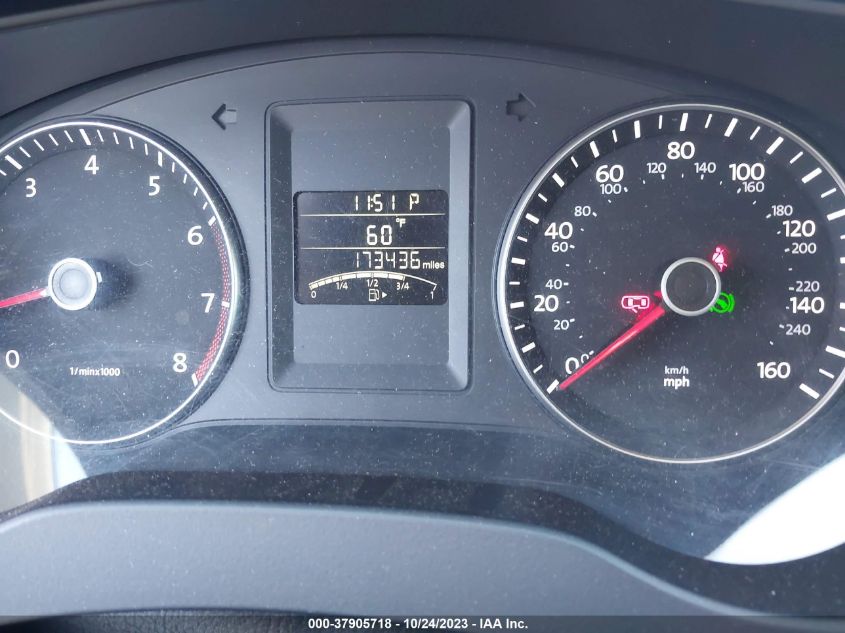 2013 VOLKSWAGEN JETTA SEDAN SE W/CONVENIENCE 3VWDP7AJ6DM447249